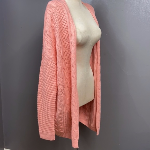 NWT No Comment Ladies Knit Peach Cardigan Sweater - Picture 2 of 5